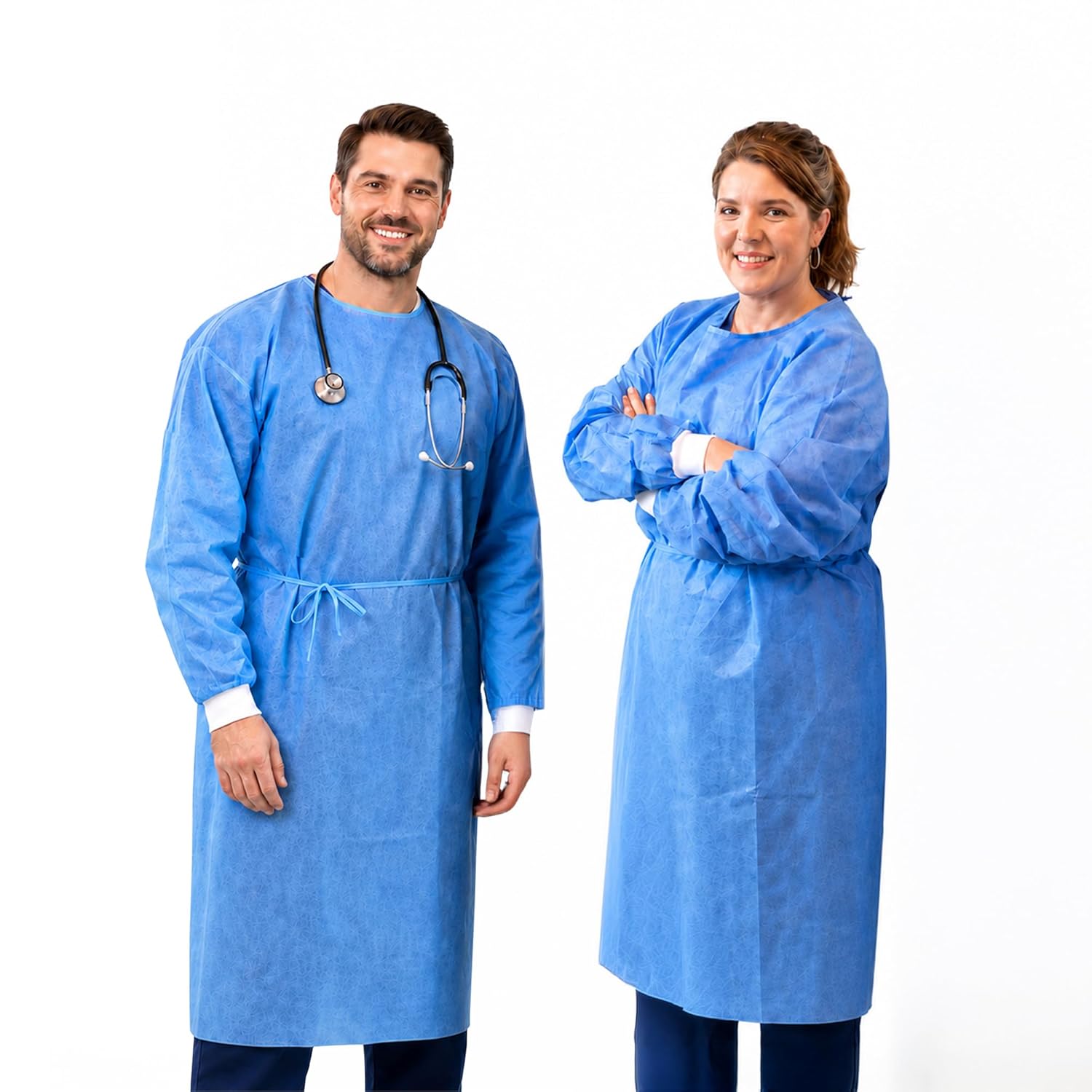 Medical Lab Gown - 3 Disposable PPE Isolation Medical Gowns–