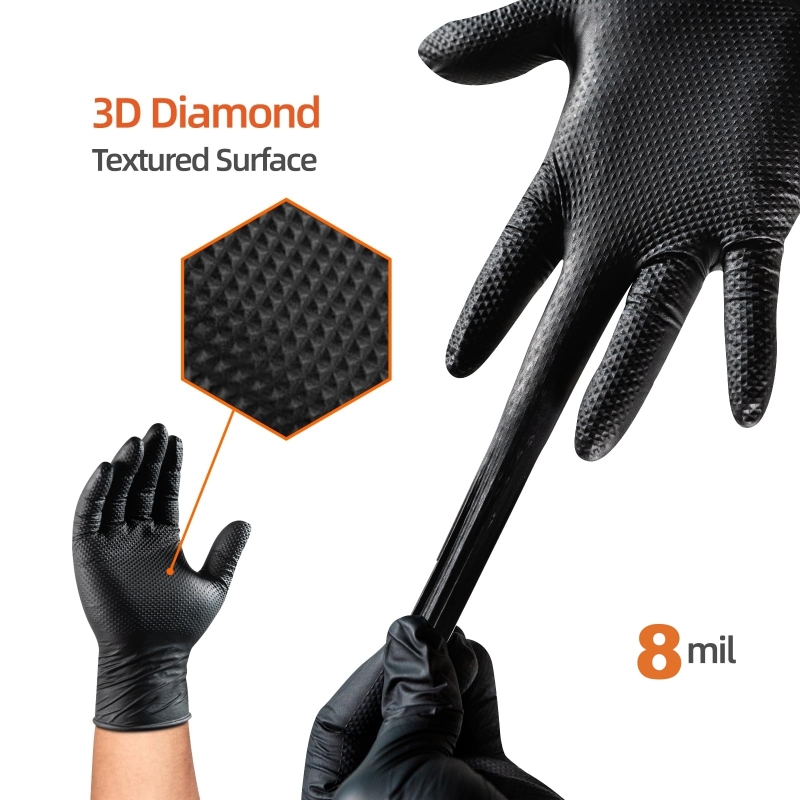 8Mil Heavy Duty Black Nitrile  - Disposable Gloves Nitrile 评论和价格
