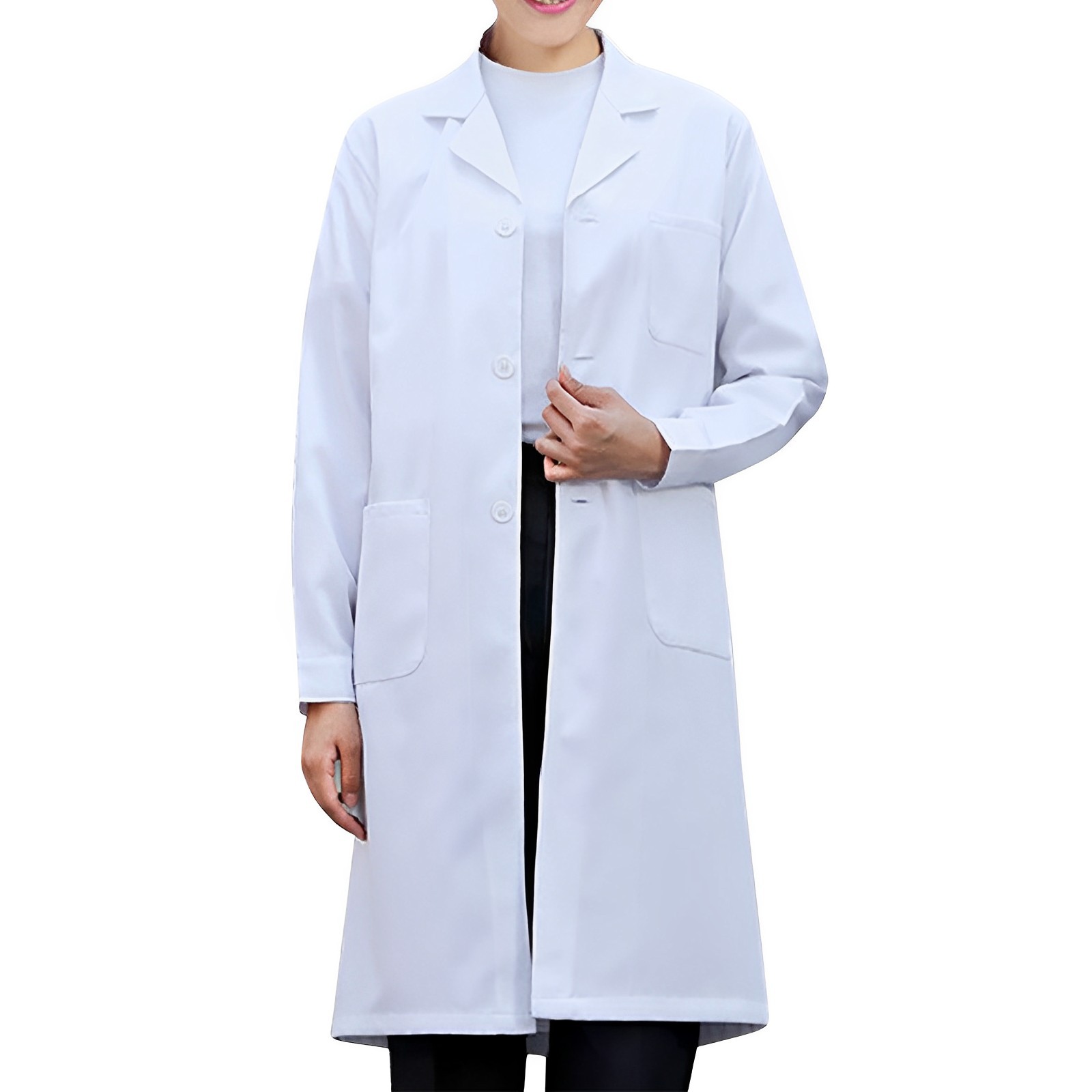 White Lab Coat For Women Men S - Medical Lab Gown 评论和价格