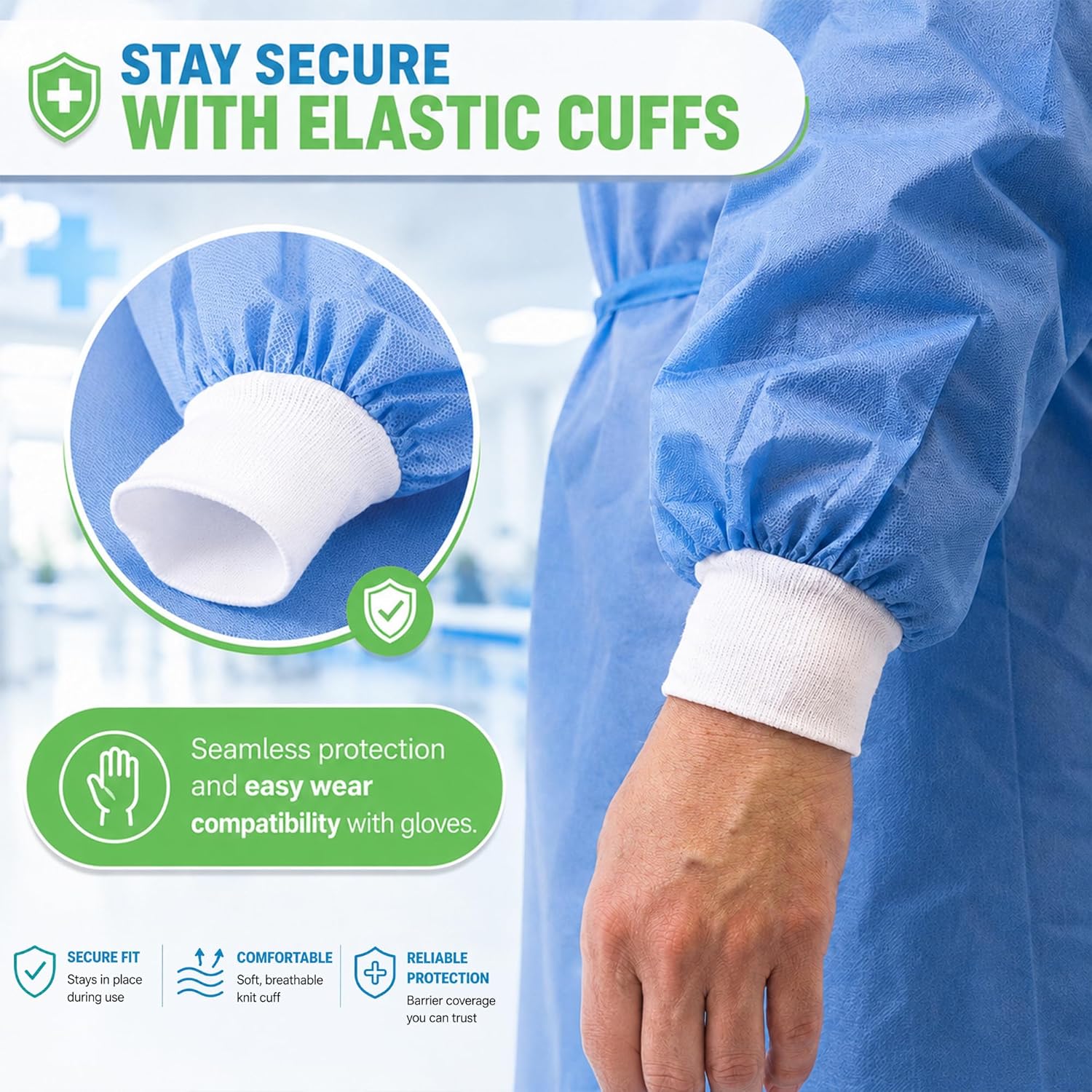 3 Disposable PPE Isolation Med - Medical Lab Gown 评论和价格