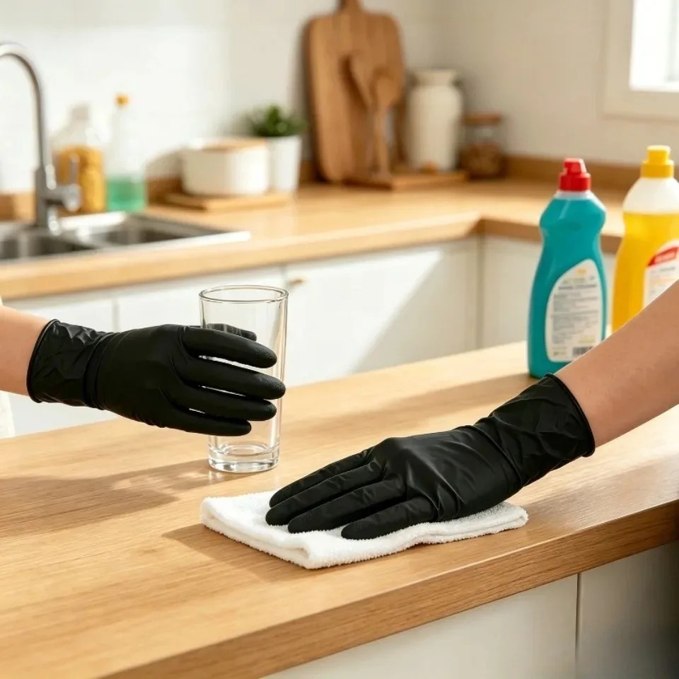 100PCS/Box Black Nitrile Glove - Disposable Gloves Nitrile 评论和价格