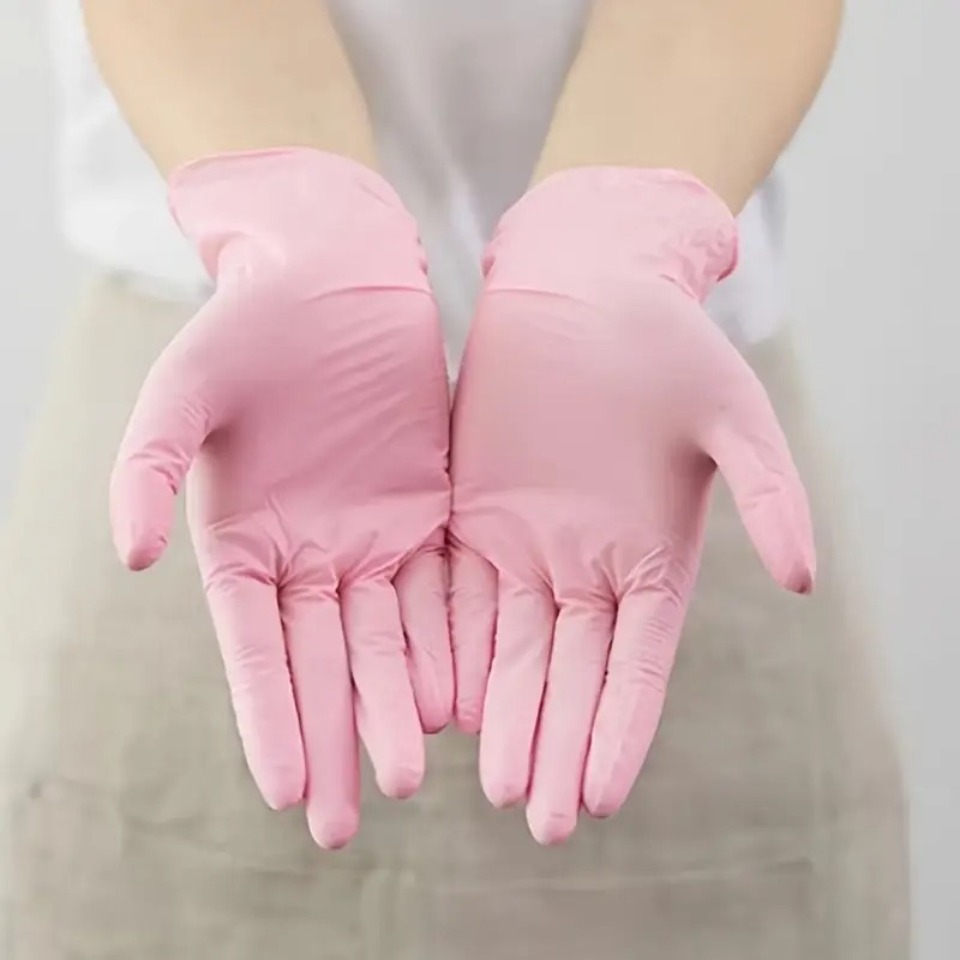50/100PCS Light Pink Nitrile G - Disposable Gloves Nitrile 评论和价格