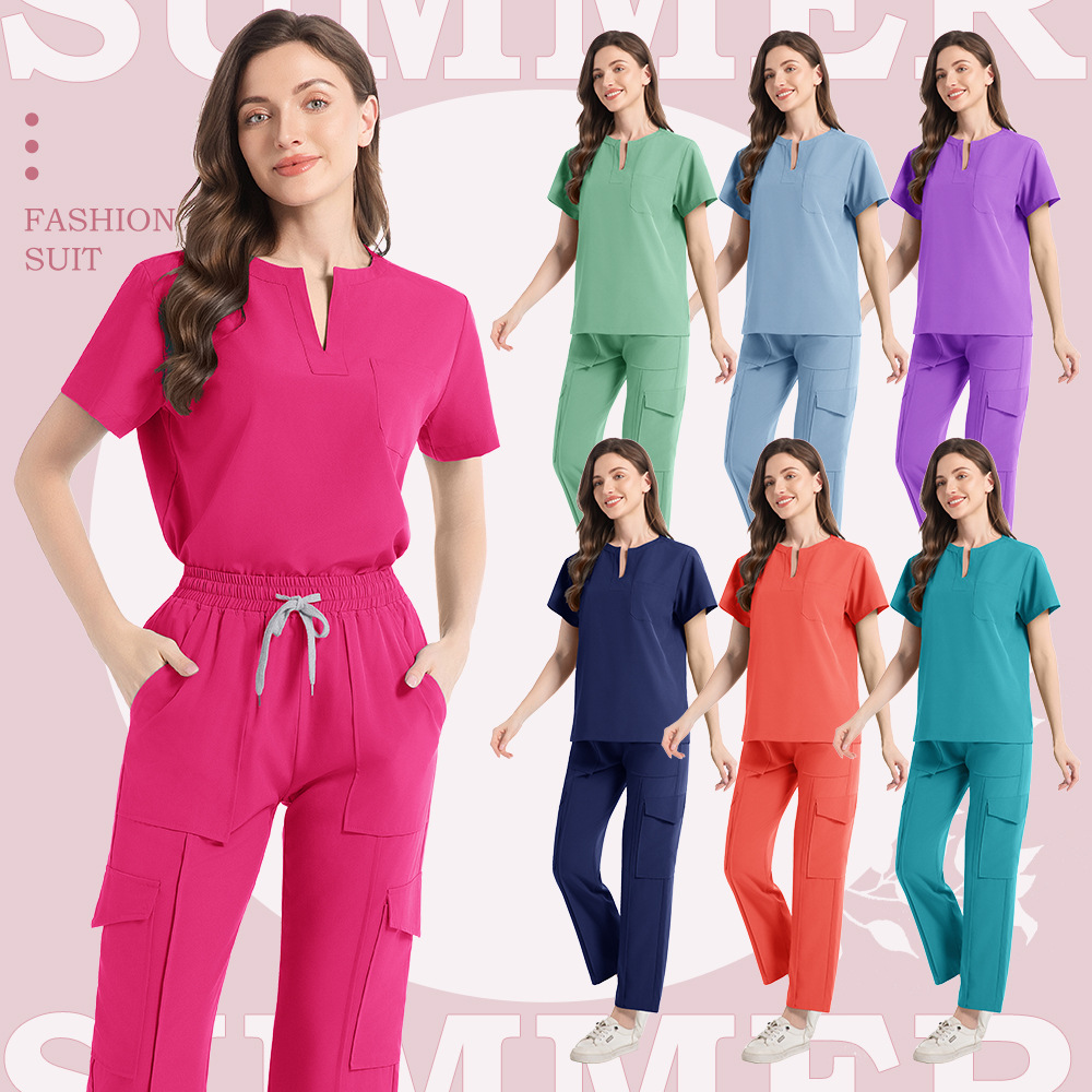 Scrub Sets Women Lab Coat Heal - Medical Lab Gown 评论和价格