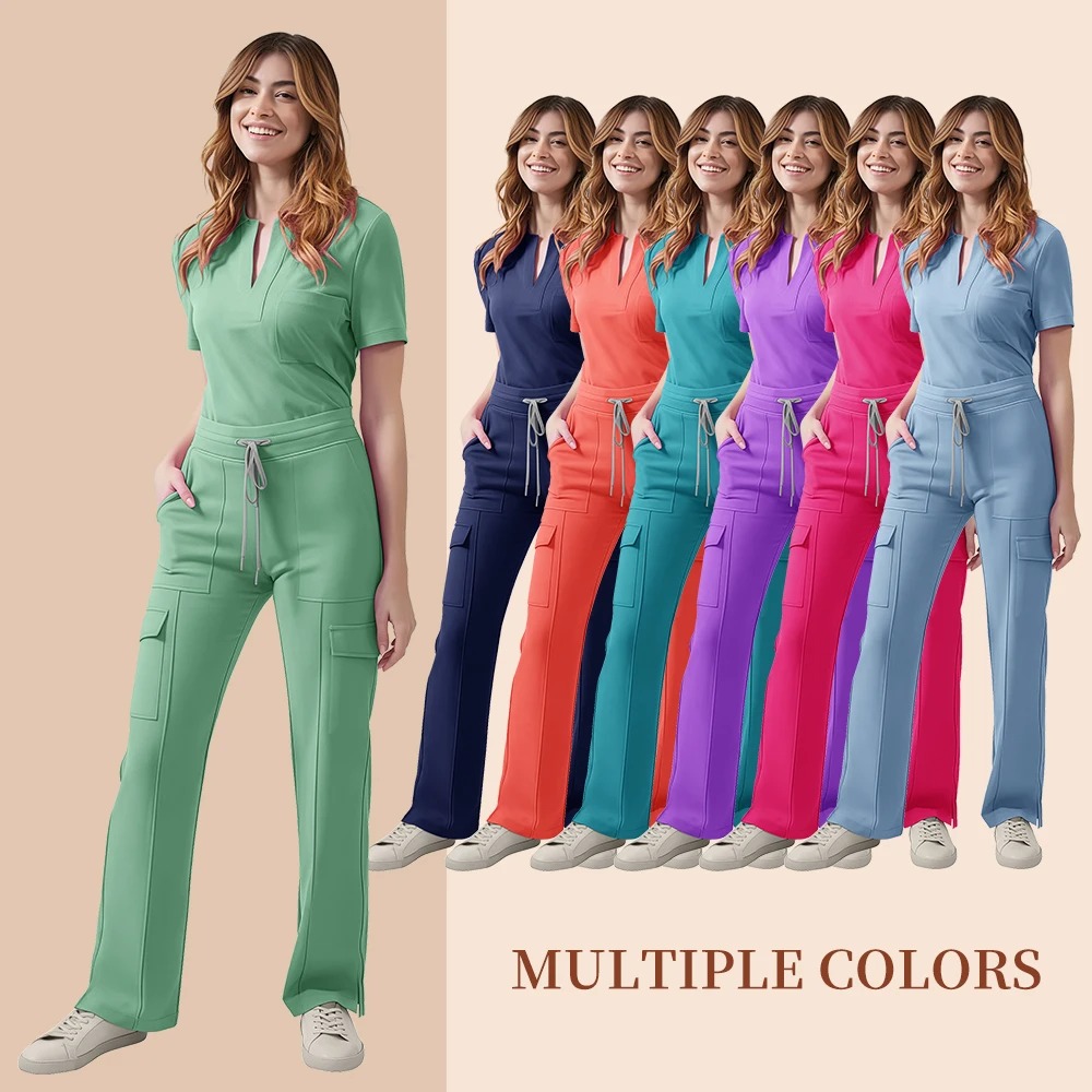 Scrub Sets Women Lab Coat Heal - Medical Lab Gown 评论和价格