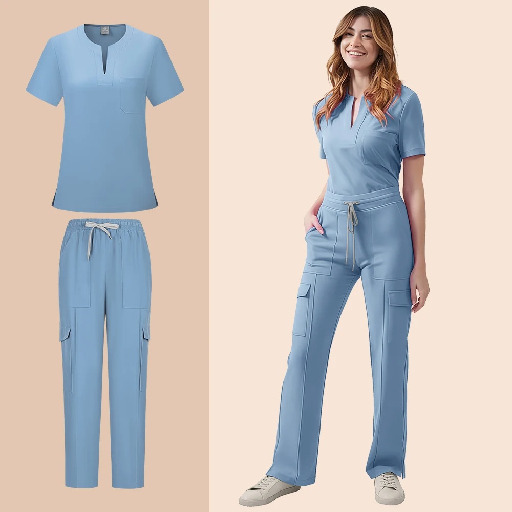 Scrub Sets Women Lab Coat Heal - Medical Lab Gown 评论和价格