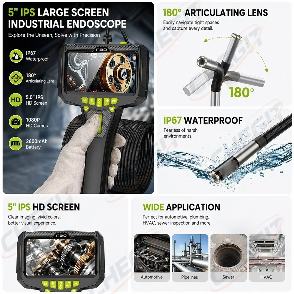 Two Way Endoscope Camera 5Inch - Disposable Gloves Nitrile 评论和价格