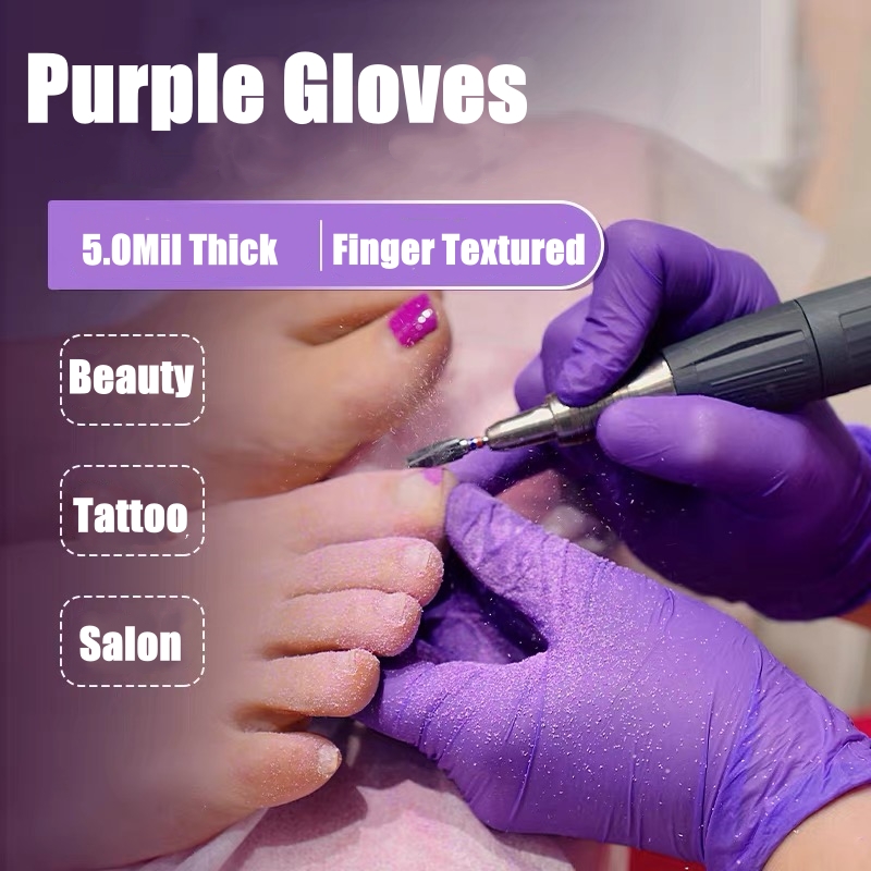 50/100PCS Violet Nitrile Glove - Disposable Gloves Nitrile 评论和价格