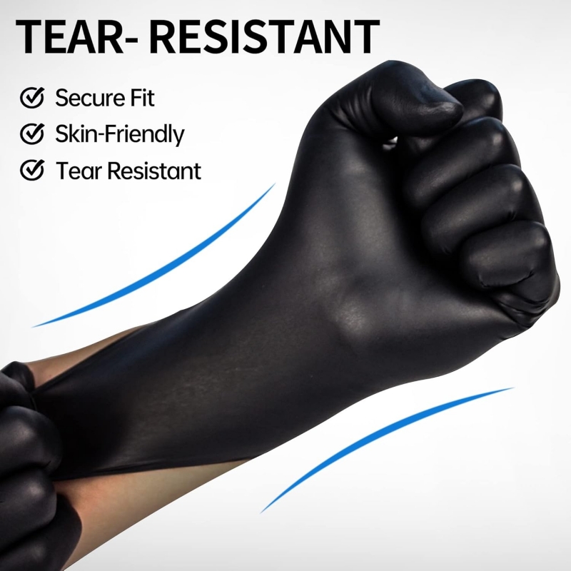 100PCS Black Nitrile Gloves Di - Disposable Gloves Nitrile 评论和价格