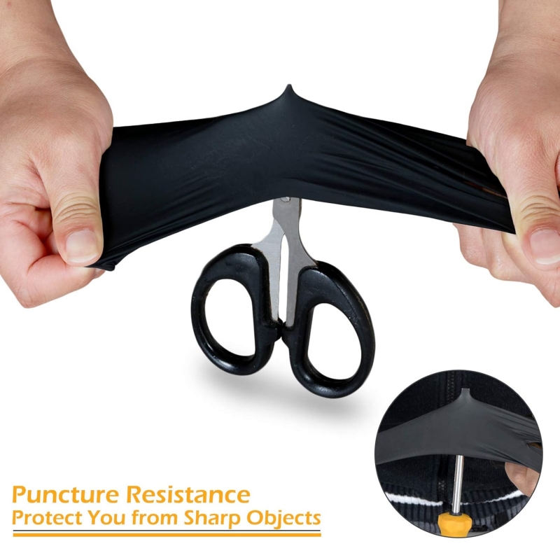 100PCS Black Nitrile Gloves Di - Disposable Gloves Nitrile 评论和价格