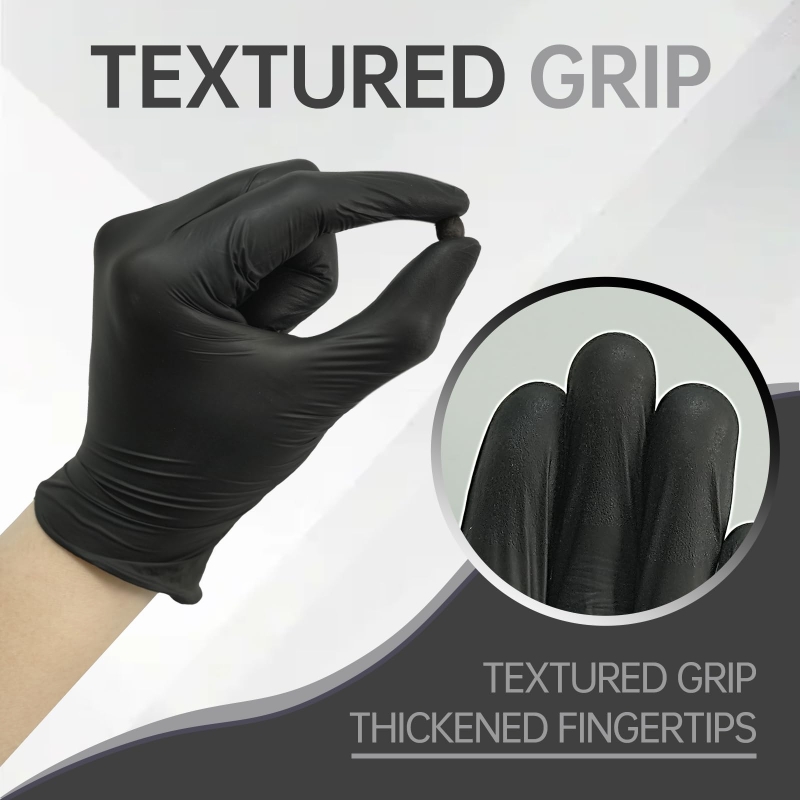100PCS Black Nitrile Gloves Di - Disposable Gloves Nitrile 评论和价格
